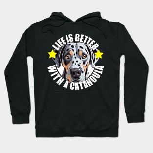 Catahoula Leopard Dog Life is Better With A Dog Happy Puppy Hoodie